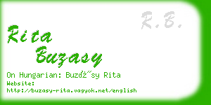 rita buzasy business card